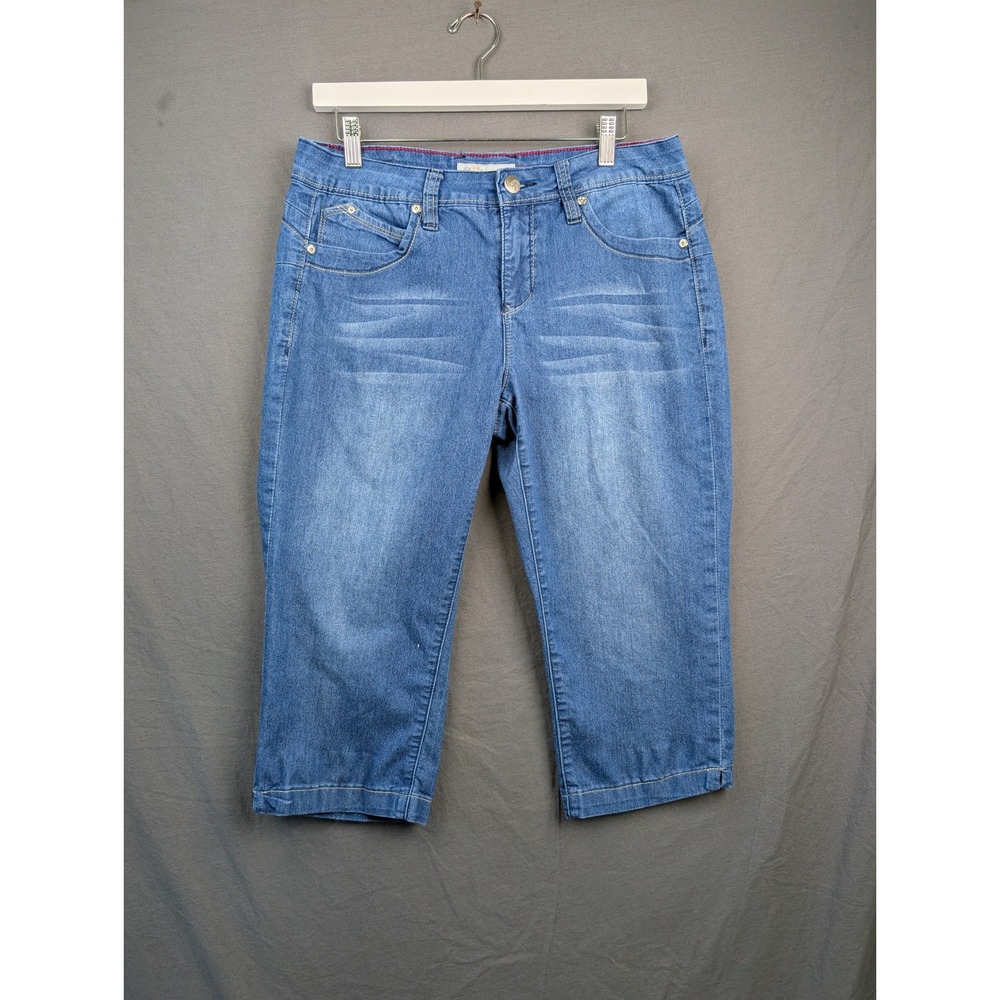 Royalty For Me WannaBettaButt Denim Capri Jeans Blue Womens Size 10